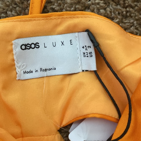 ASOS Luxe | NWT Gorgeous Tangerine Cocktail Dress - Picture 7 of 12